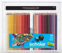 PRISMACOLOR - 60 CRAYONS DE COULEUR SCHOLAR